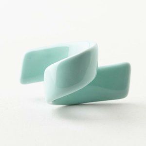 7 Anthropologie Curled Ribbon Knobs light blue..